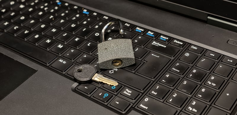 lock and key on a keyboard - data privacy