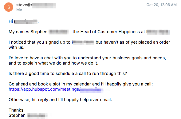 sales email